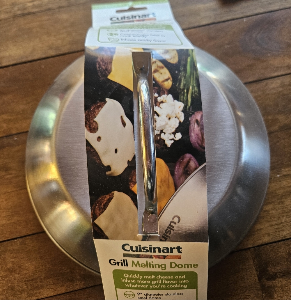 9" Cuisinart Stainless Steel Grill Dome.NEW